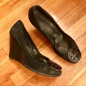 Tory Burch Suede Sophie Wedge Heels